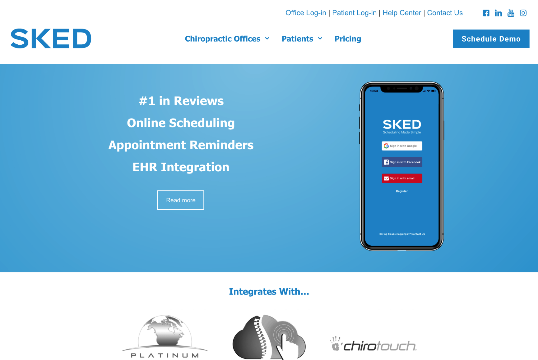 SKED website design